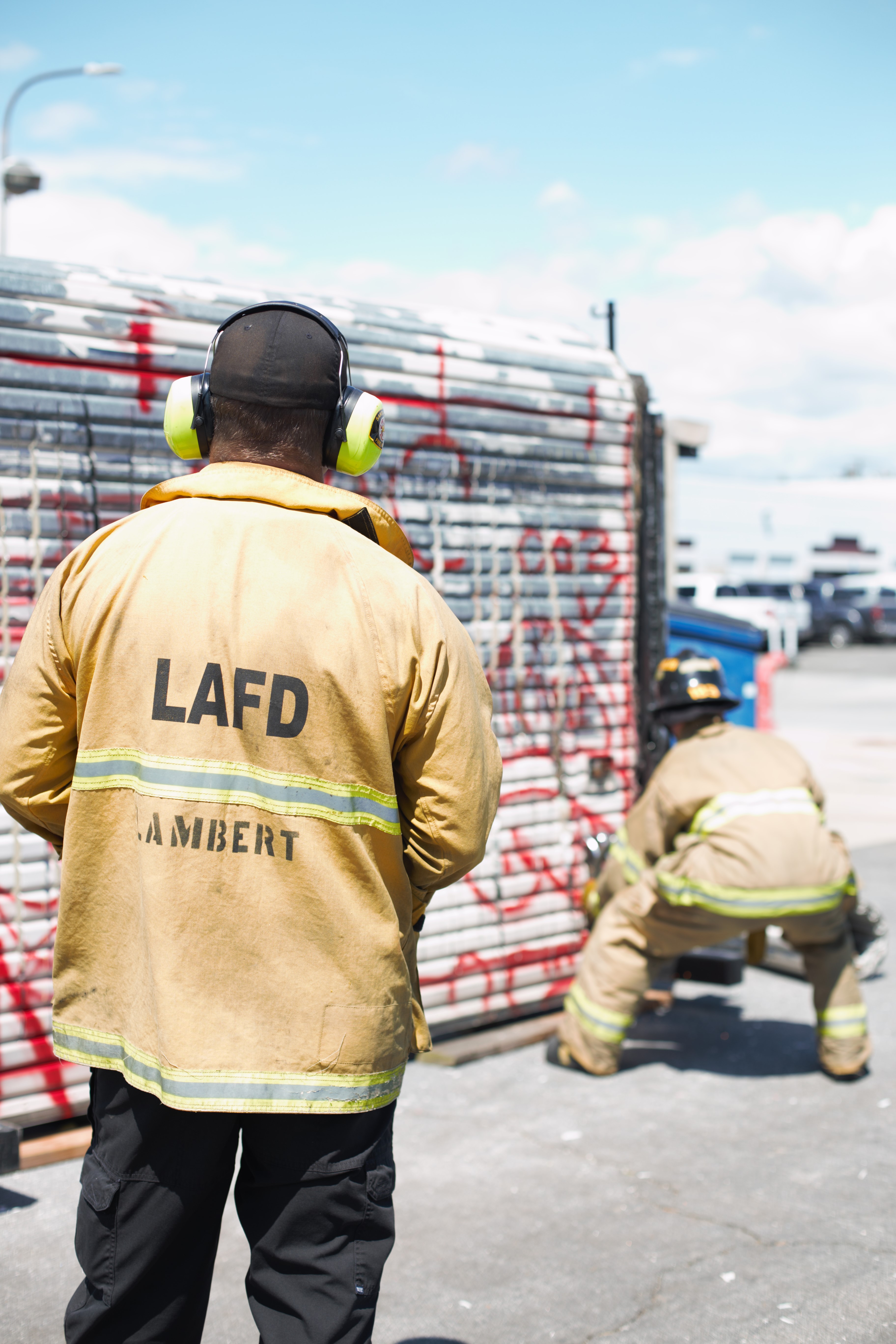 Captain Lambert instructing students