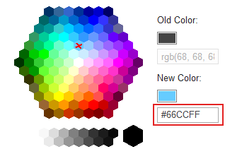 Gatting hexadecimal color