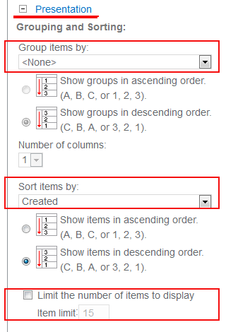 Query Presentation